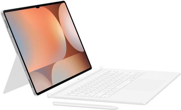 Чехол-клавиатура с тачпадом и клавишей AI для Galaxy Tab S10 Ultra, Tab S9 Ultra, Белый | White