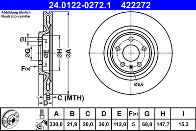 ATE - 24012202721-ATE - Brake Disc