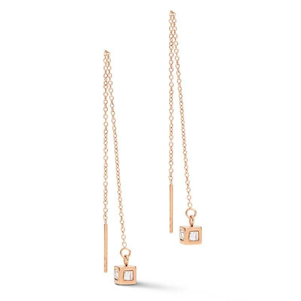 Серьги Coeur de Lion Rose Gold Crystal 5056/20-1822 цвет золотой, серебряный