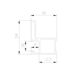 СТАНДАРТ Вертикальный профиль I (5,40 м) белый матовый (ПВХ) (AS0639) Aristo