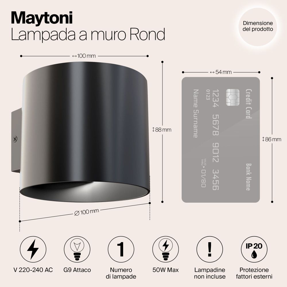 Настенный светильник (бра) Technical C066WL-01B