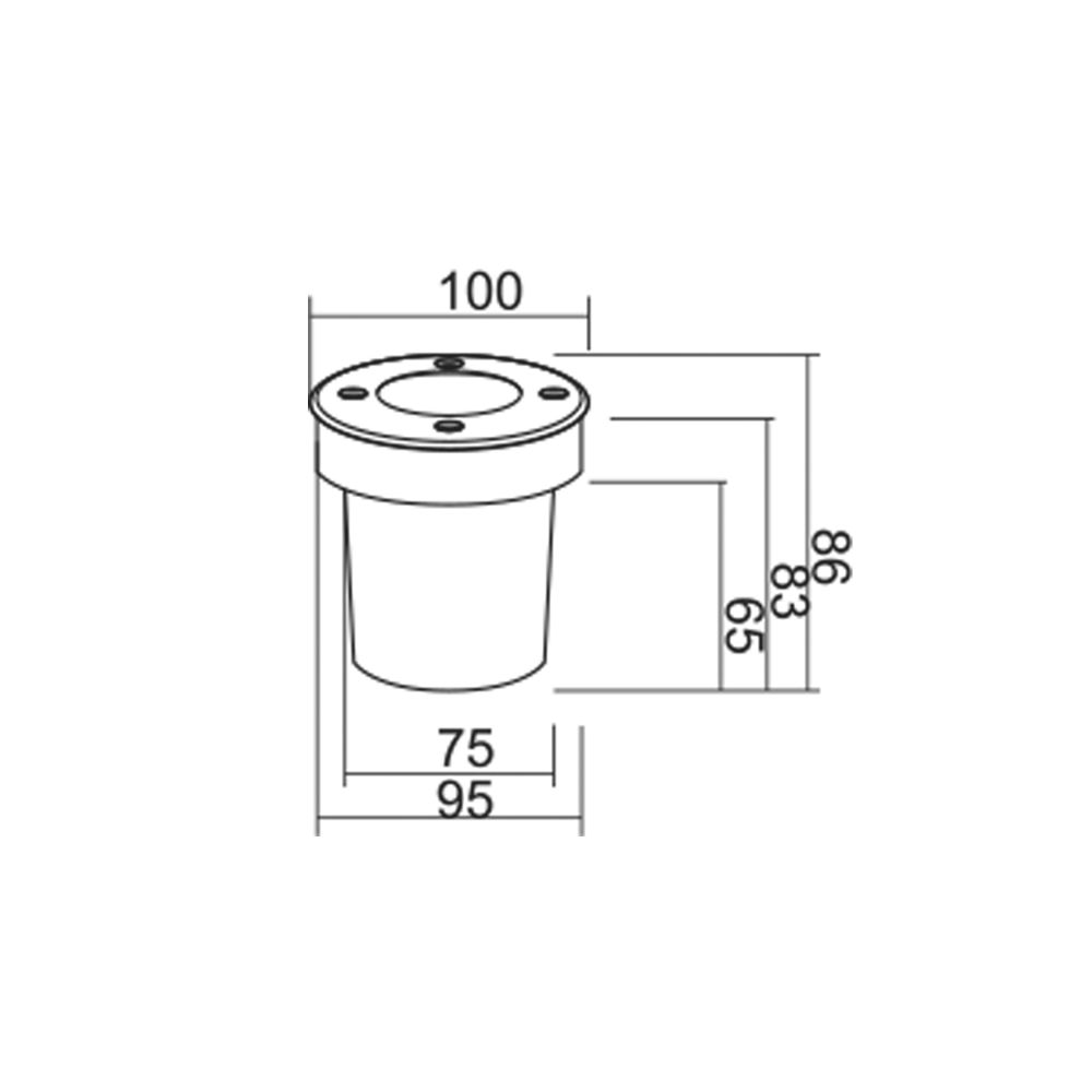 ULU-B10A-3W-2700K IP67 GREY Светильник светодиодный уличный. Архитектурный встраиваемый. Теплый белый свет 2700К. Корпус серый. TM Uniel.