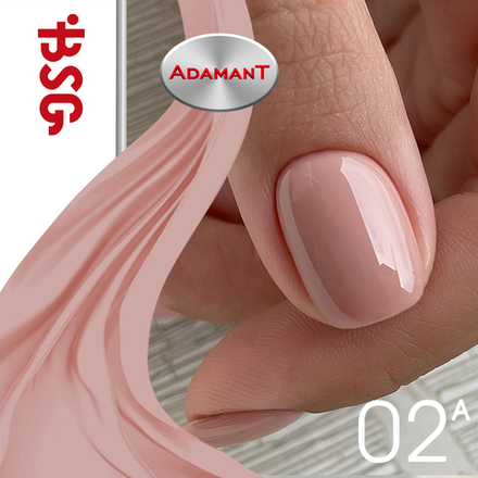 Цветной жёсткий гель-лак Adamant №02А - Бежево-розовый камуфляж  (8 мл)