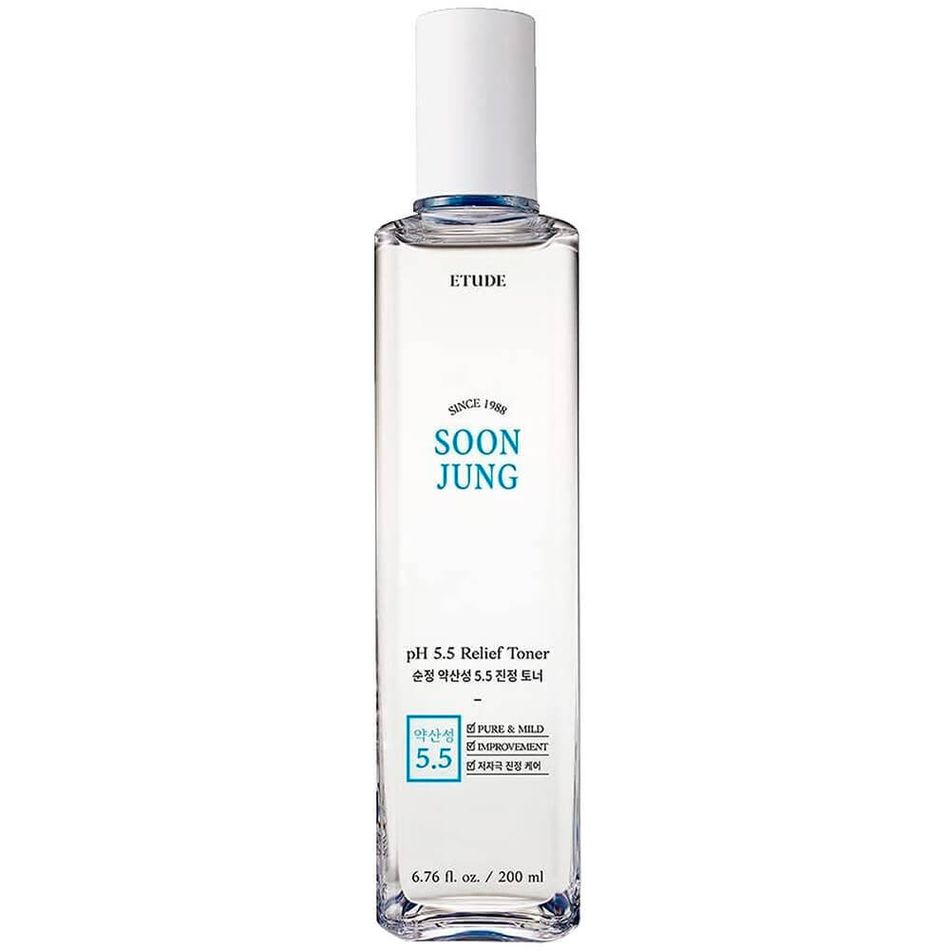Охлаждающий гипоаллергенный тоник Etude House SoonJung pH 5.5 Relief Toner 200 мл