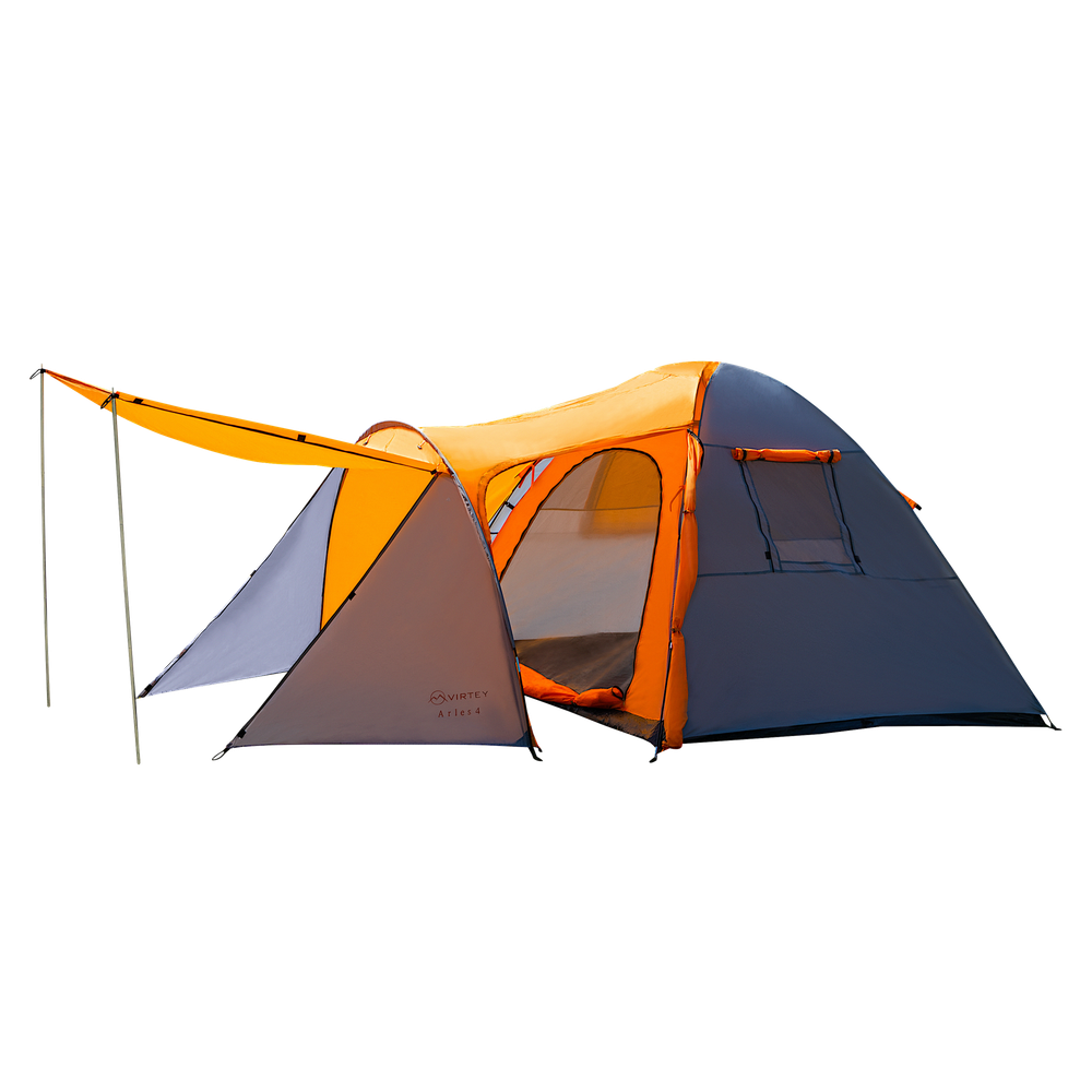 Палатка Virtey Arles-4 (150+210)х240х155см 4чел 3000мм вес 5.5кг
