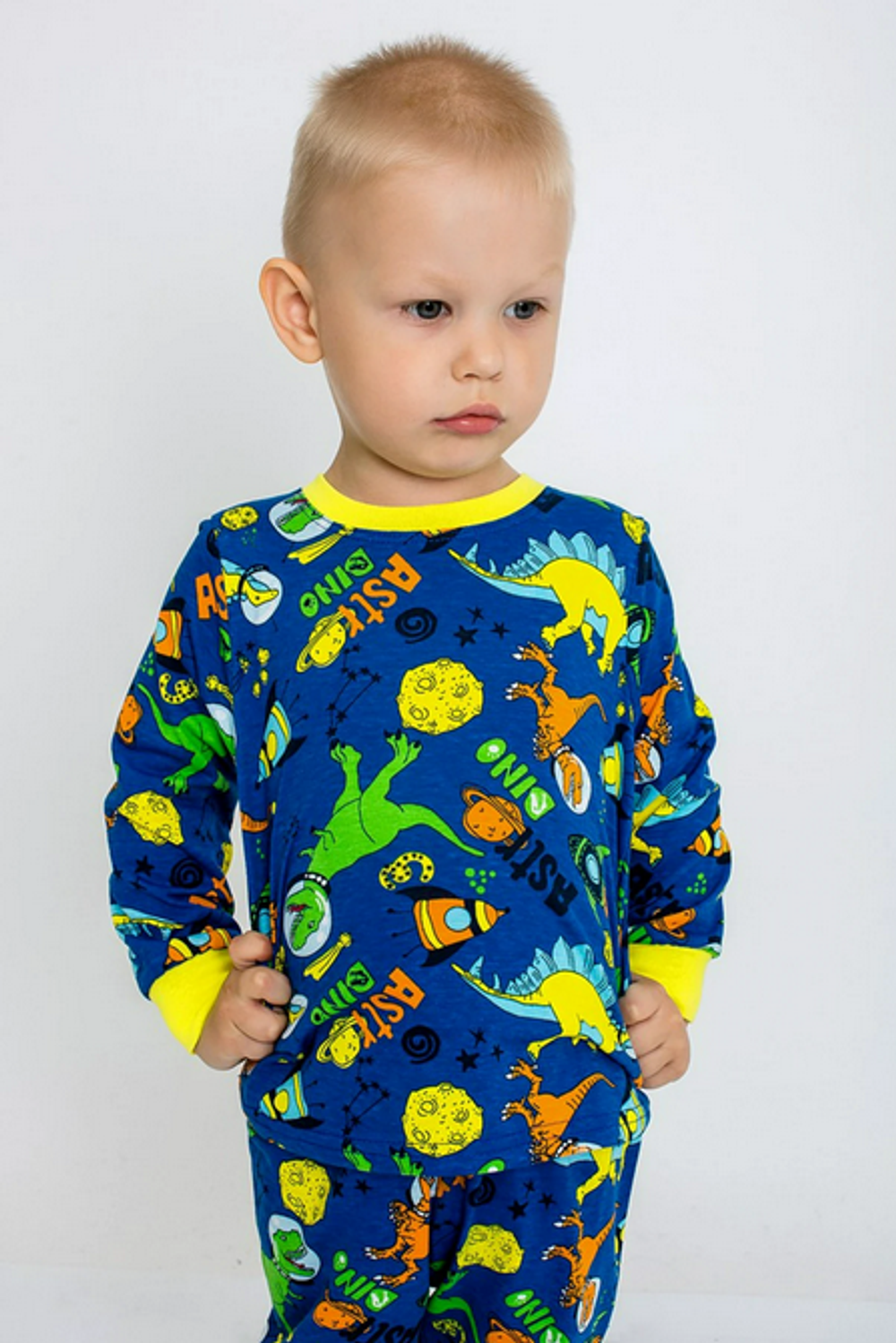 Пижама для мальчиков ПЖ-57/19 "Эльф-19" р.116 синий (Ивашка)