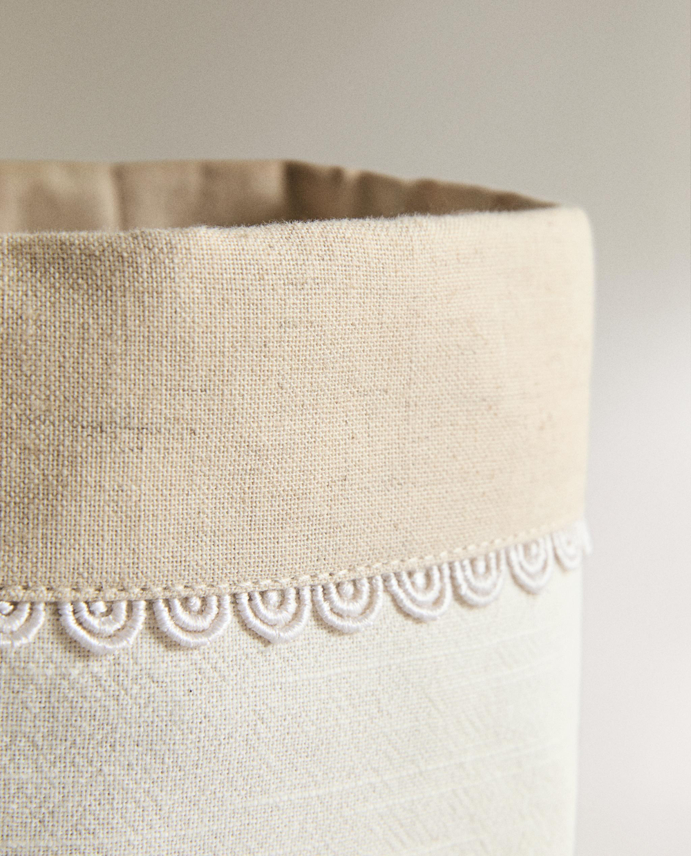 Корзина для хранения Zara Home, хлопок, бежевый, 7258/049