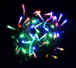 Комплект гирлянд на деревья 60 м., 3 луча по 20 м, 24V, 600 разноцветных LED ламп, черный ПВХ, LTC (KDD600-11-1M)