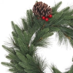 Венок хвойный новогодний «Сказочный этюд» 50 см, леска+резина, шишки, ягоды