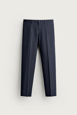 ZARA КОСТЮМНЫЕ БРЮКИ COMFORT, МОРСКОЙ СИНИЙ