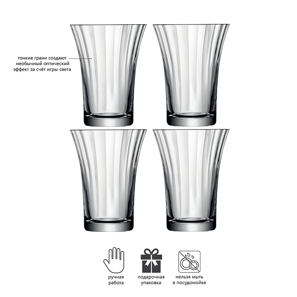 Набор стаканов aurelia, 340 мл, 4 шт.