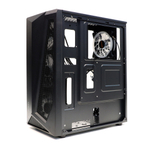 Корпус TESLA TSL-100, Без БП, ATX, RGB, чёрный, 4xRGB FAN, 2xUSB2, 1xUSB3, бок: закалённое стекло (TSL-100-4FB-RGB)