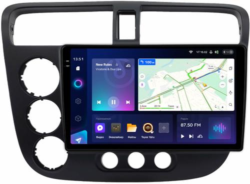 Магнитола для Honda Civic 7 2001-2005 левый руль - Teyes CC3-2K монитор 9.5" 2K QLED на Android 10, Быстрая, CarPlay, 4G SIM-слот