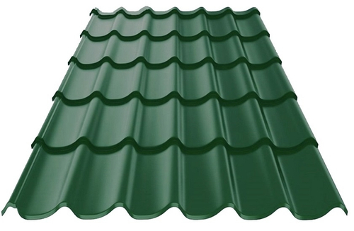 МЕТАЛЛОЧЕРЕПИЦА ЗЕЛЕНЫЙ ГЛЯНЕЦ 0,35 х 2300 х 1200
