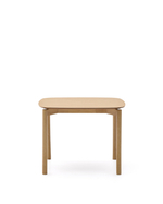 Квадратный стол Indara из шпона и каучукового дерева с натуральной отделкой 100 х 100