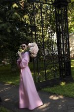 ПЛАТЬЕ С КУЛИСКАМИ СВЕТЛО-РОЗОВЫЙ