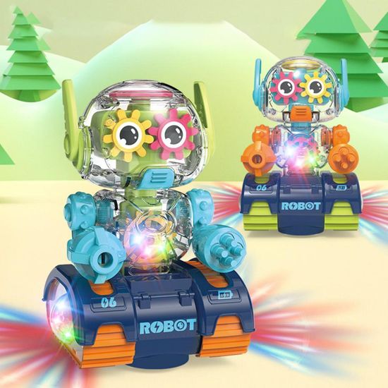 Механический робот - шестерёнки  (свет, звук )