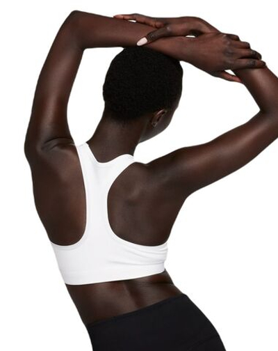 ТОП теннисный Nike Swoosh Medium Support Non-Padded Sports Bra - white/stone mauve/black