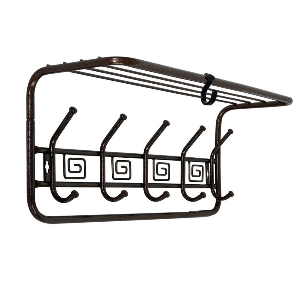 Вешалка настенная с полкой, ЗМИ, Ажур 60, ВСПА 202 М, медный антик