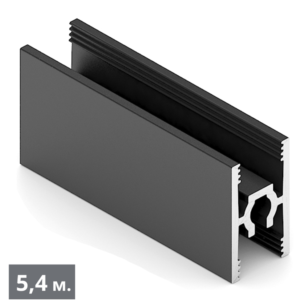 СТАНДАРТ Рамка средняя двери - центральный ригель (5,40 м) черный матовый (RAL) (AS0640) Aristo