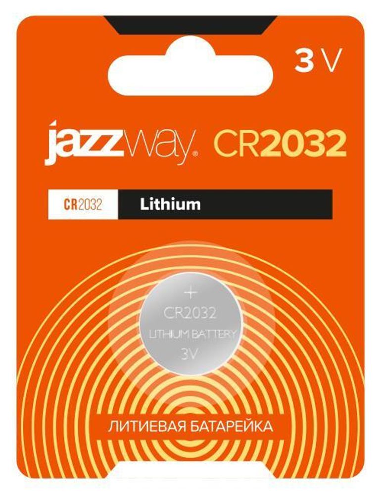 Элемент питания литиевый CR2032 3В BL-1 (блист.1шт) JazzWay 2852892
