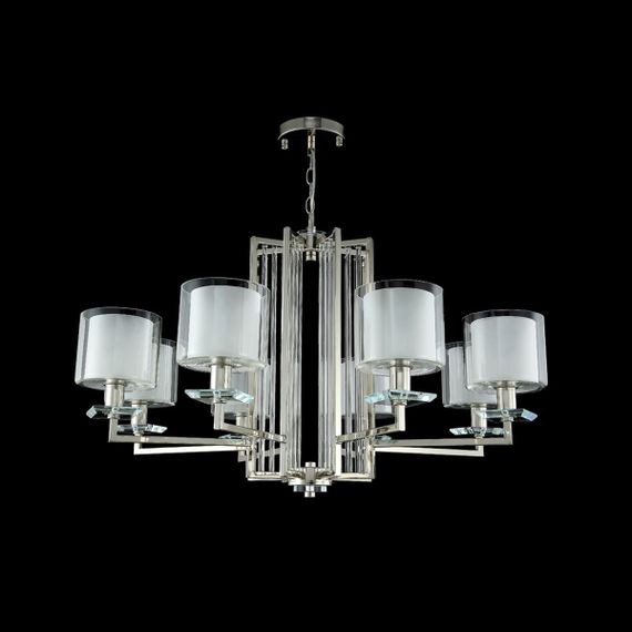 Подвесная люстра Crystal Lux Nicolas SP-PL8 Nickel/White