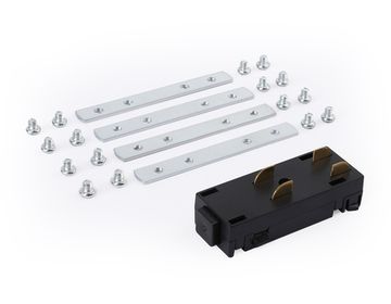 Коннектор питания прямой с соединителем для шинопровода в натяжной потолок GL1108 BK чёрный Magnetic 220V Ambrella