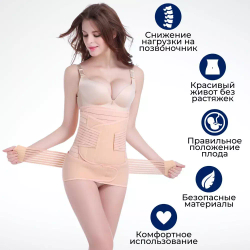 Послеродовый бандаж 3 в 1: подтяжка брюшных мышц + коррекция талии + поддержка спины