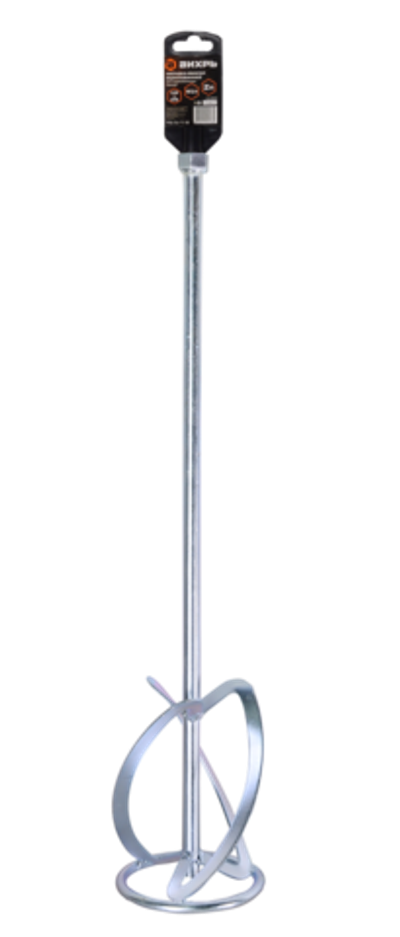 Насадка-миксер оцинкованная Вихрь 120х600 мм, М14 для строительных смесей