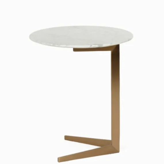 Кофейный стол Gravita Ø38х52 см, мрамор, сталь