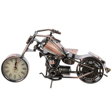 GAEM Изделие декоративное "Мотоцикл" с часами, (1xААА не прилаг.), L24 W12 H11,5 см