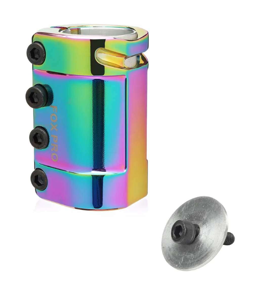 Хомут Fox NX SCS d 31.8/34.9mm, 4 bolt rainbow