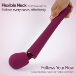 Фиолетовый вибратор-вонд 30,7см Selove Vela Wand Vibrator Purple