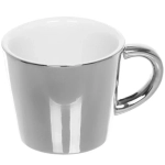 Кофейная пара (зеркальная кружка 90мл+блюдце) анаморфный дизайн «Радуга»