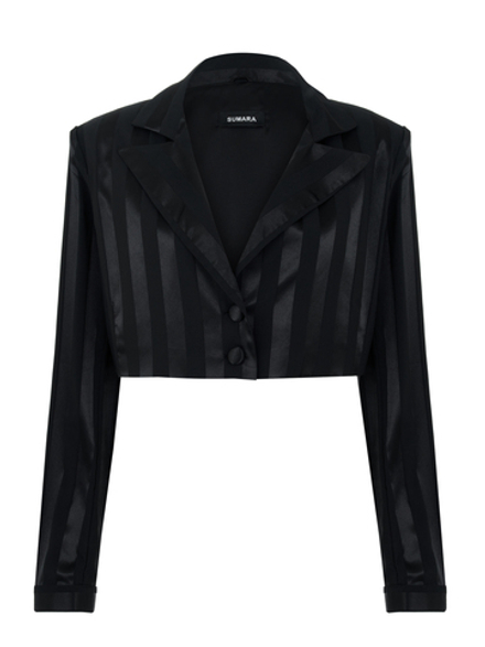 Шелковый укороченный жакет