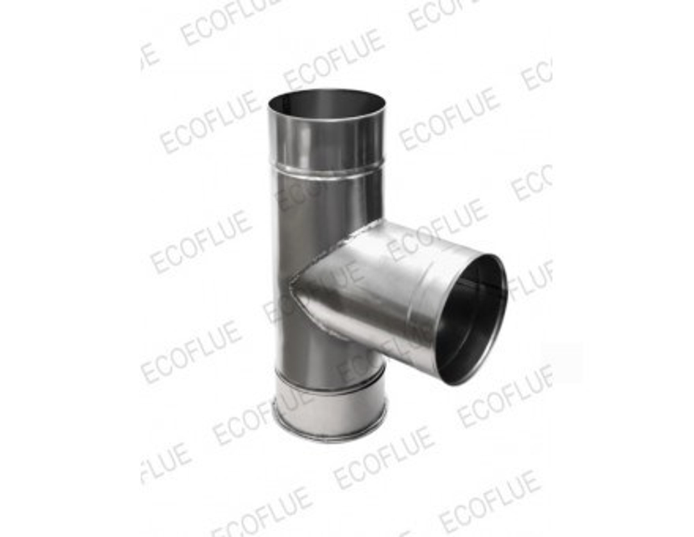 Тройник 90°, 115 мм нерж. (AISI 430/1 мм), ECOFLUE