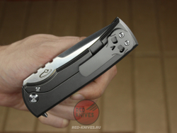 Нож CHAVES KNIVES 229 REDENCION KICKSTOP FLIPPER KNIFE TITANIUM CHISEL RK-432