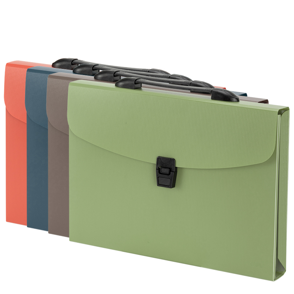 Папка-портфель DELI, А4, 13 отделений, 0,75 мм,  ассорти