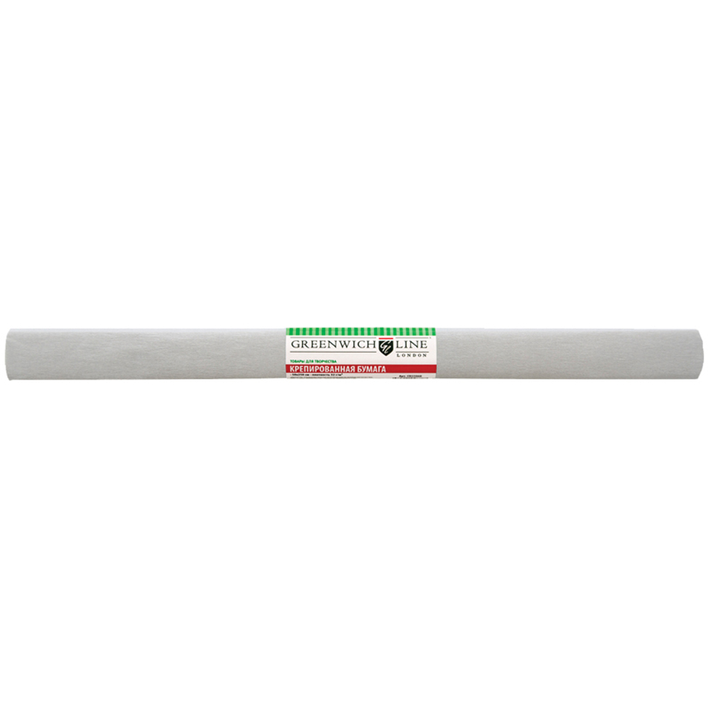 Бумага крепированная Greenwich Line, 50*250см, 32г/м2, серая, в рулоне