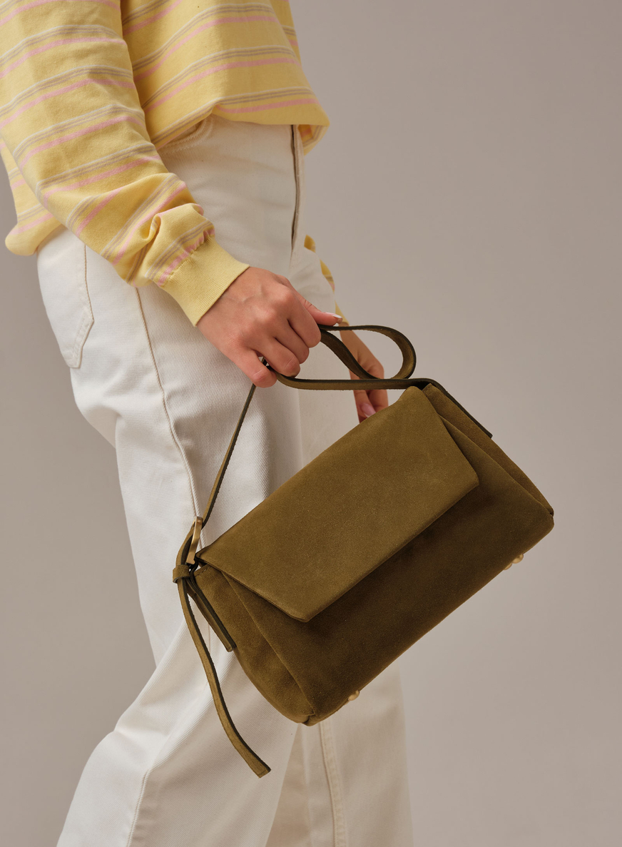 Замшевая сумка Nova DBR 31391 белый мох