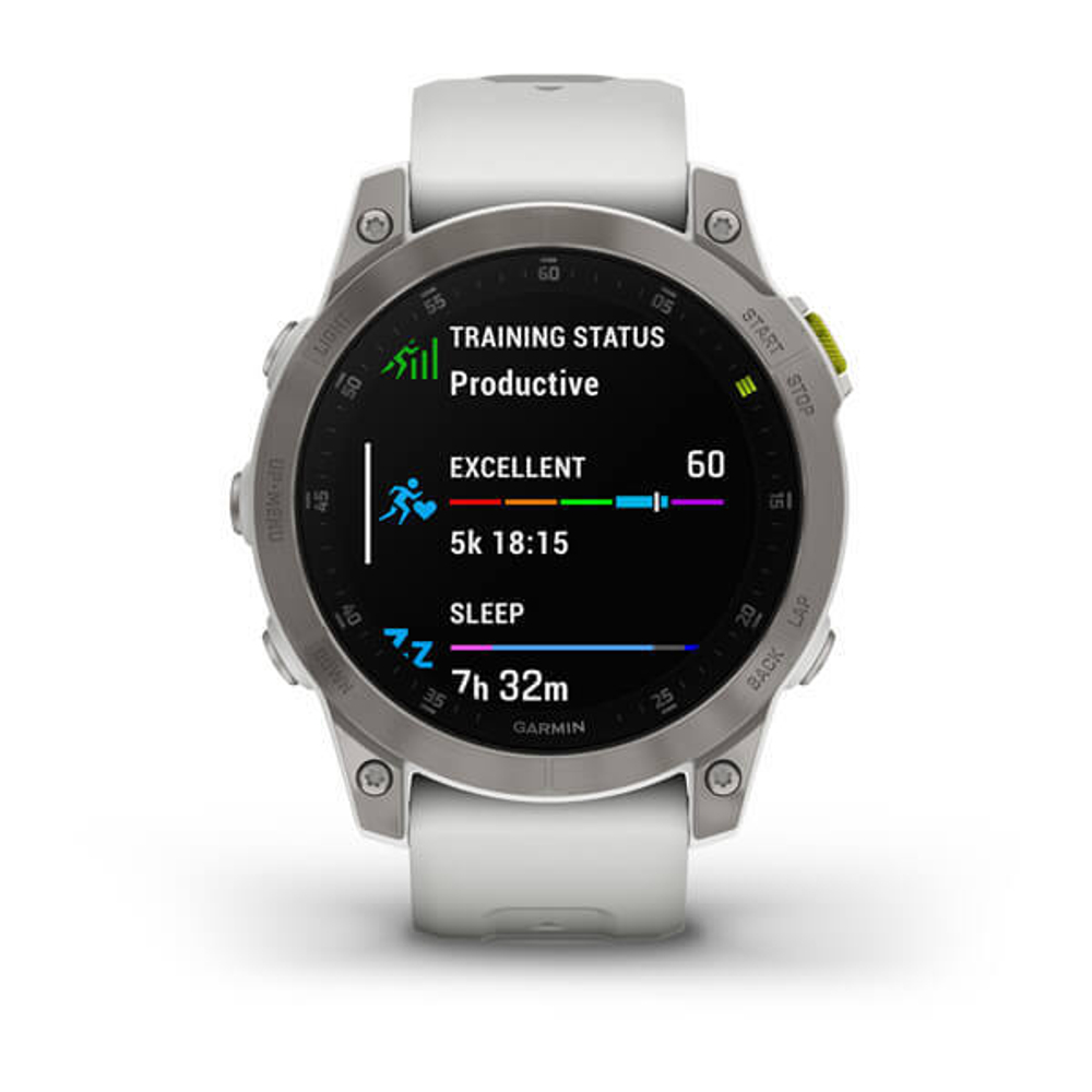 Смарт-часы GARMIN EPIX (Gen 2) Sapphire титановый белый,  010-02582-21