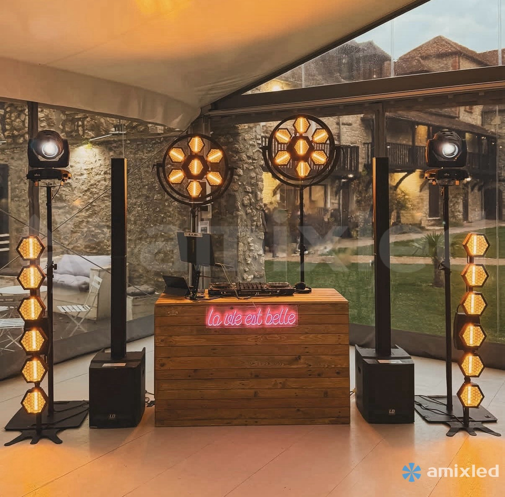 Световой прибор Amixled P2 HEXALINE RETRO LIGHT UP V1