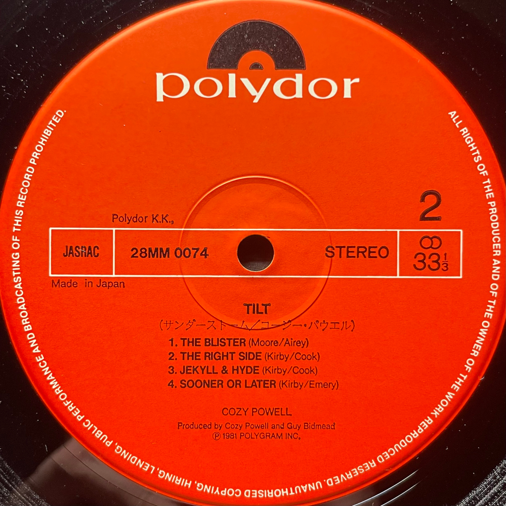Cozy Powell ‎– Tilt (Япония 1981г.)