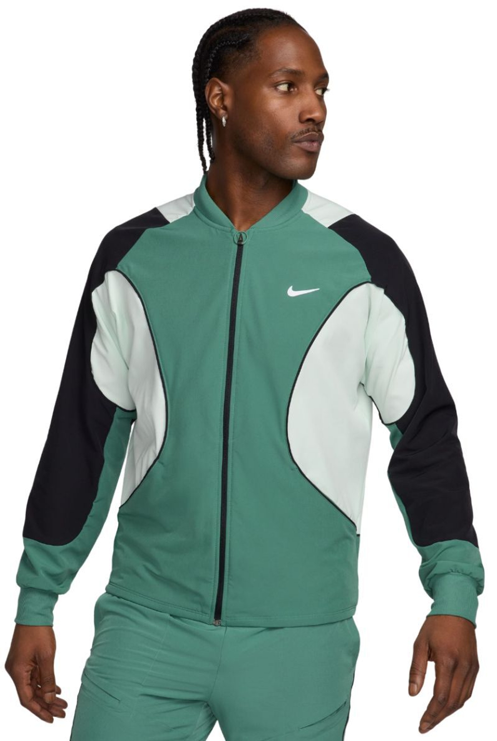 Мужская теннисная кофта Nike Court Dri-Fit Advantage Jacket - зеленый