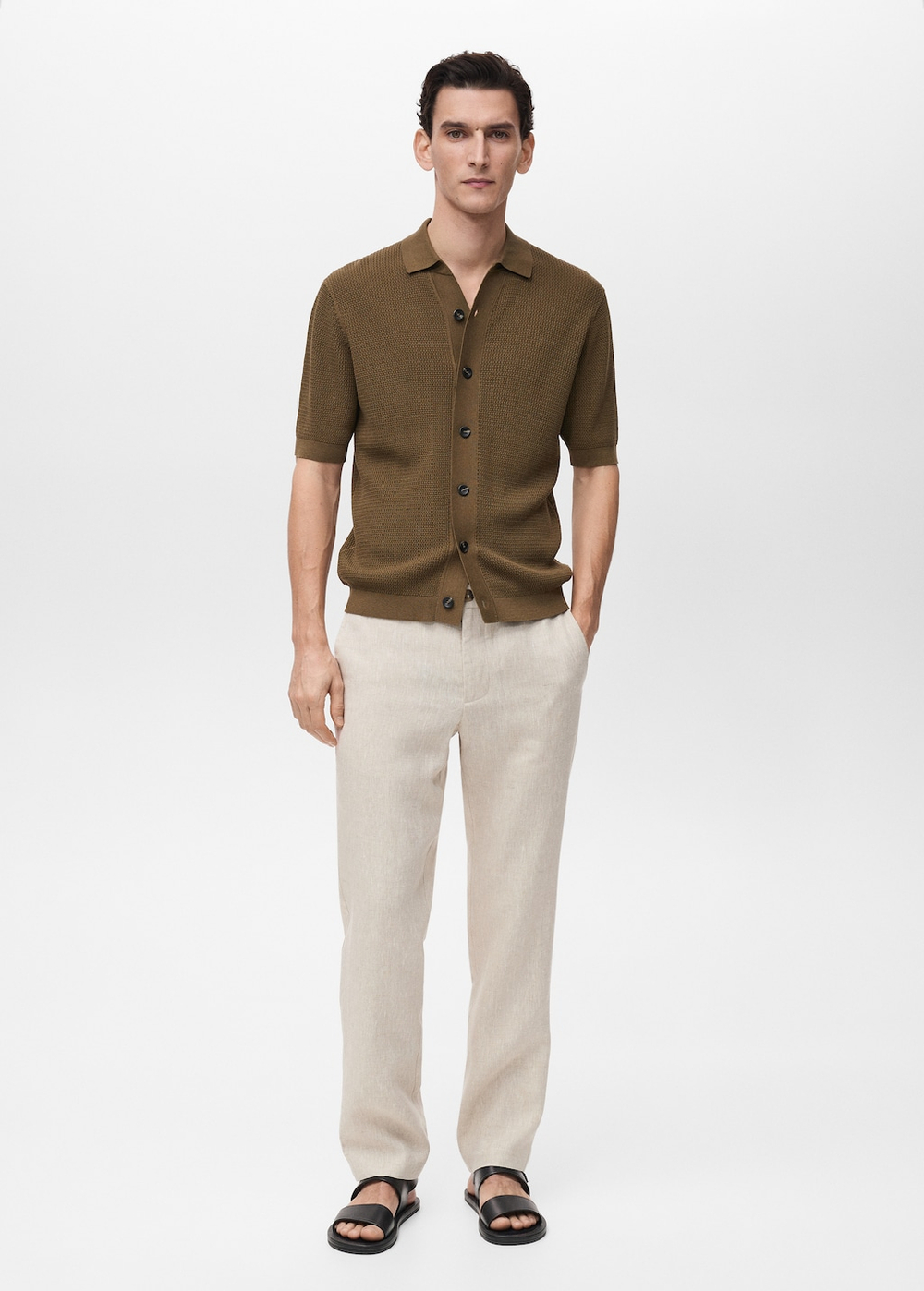 Брюки 100% лен slim fit