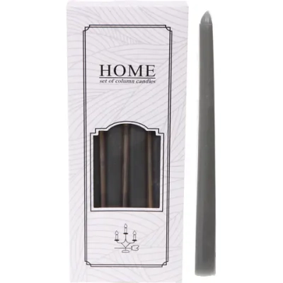 Свеча «Изысканный вечер» (набор 4 шт) 2,2*25 см, Серый