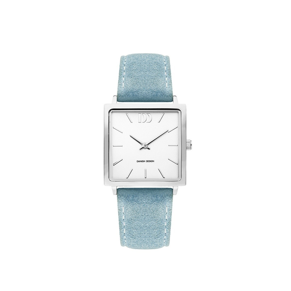 Часы MIAMI Silver Light Blue Suede Danish Design