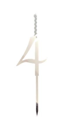 Элегантный топпер-свеча «Цифра 0-9» (серебро)