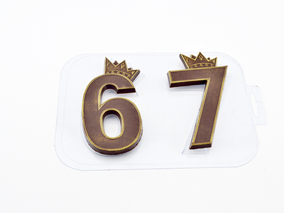 Форма для шоколада "Королевские Цифры 67"