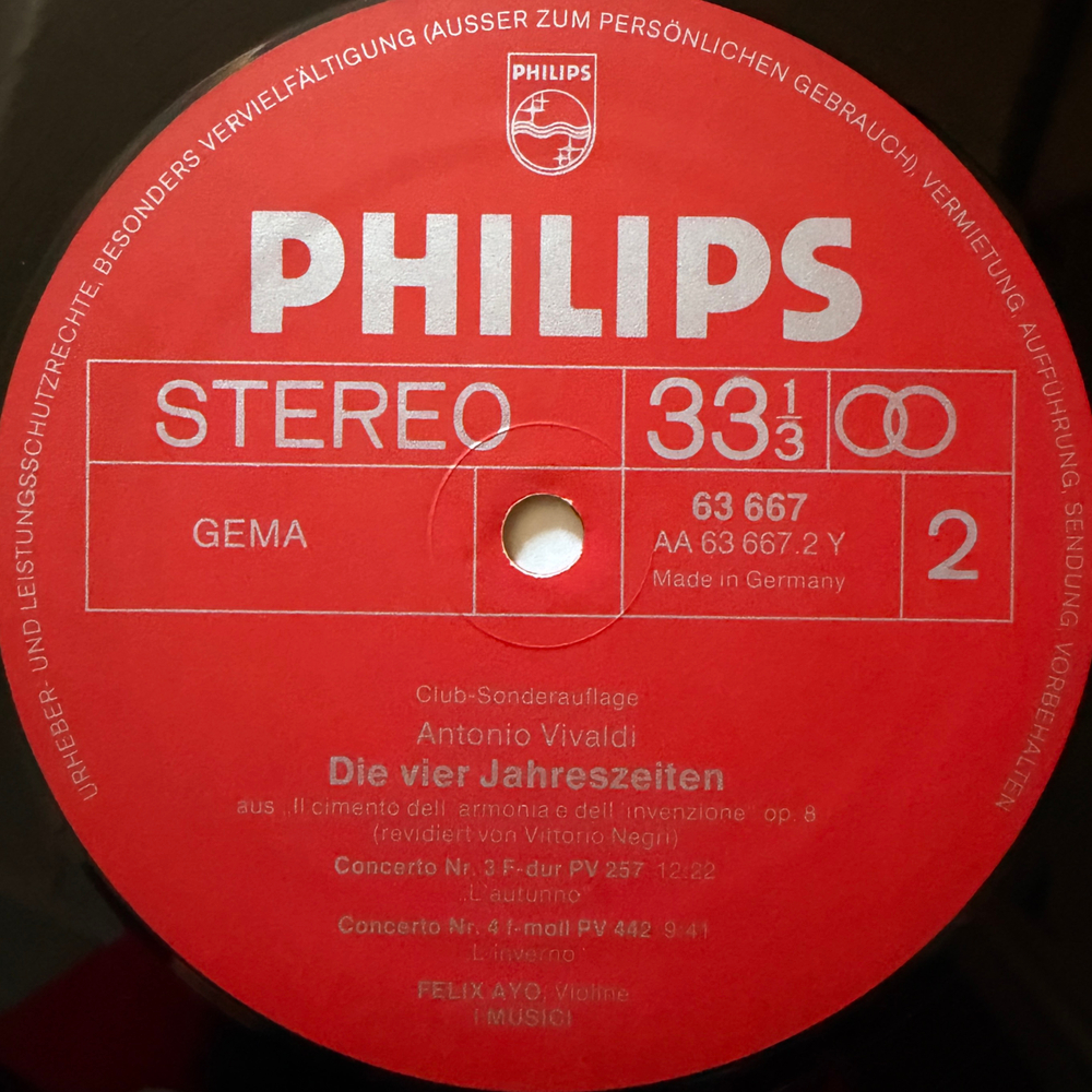 Вивальди - Времена года (Германия 1975г.) Т